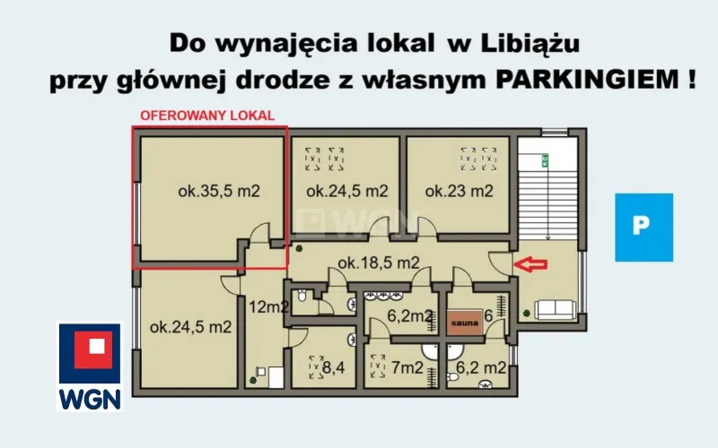 Lokal usługowy na  wynajem Libiąż - Jasny  lokal z parkingiem z Libiążu!